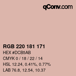 Color code: RGB 220 181 171 | qconv.com