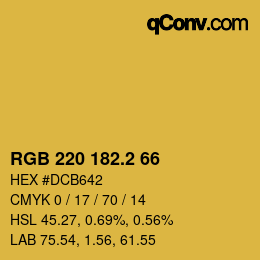 カラーコード: RGB 220 182.2 66 | qconv.com