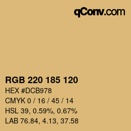 Farbcode: RGB 220 185 120 | qconv.com