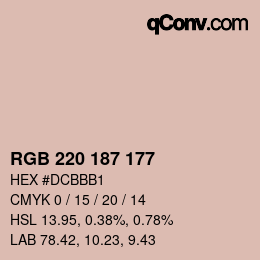 Color code: RGB 220 187 177 | qconv.com