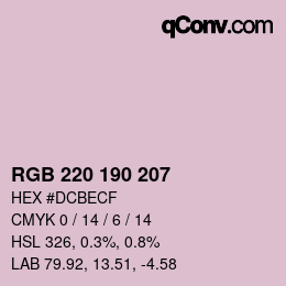 Código de color: RGB 220 190 207 | qconv.com
