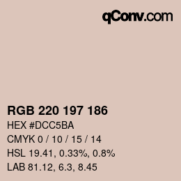 Farbcode: RGB 220 197 186 | qconv.com