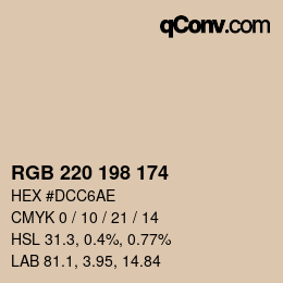 Farbcode: RGB 220 198 174 | qconv.com