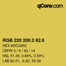 カラーコード: RGB 220 200.2 82.6 | qconv.com