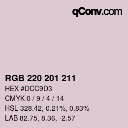 Farbcode: RGB 220 201 211 | qconv.com