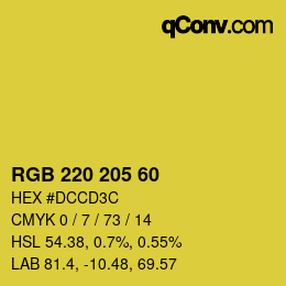 Código de color: RGB 220 205 60 | qconv.com