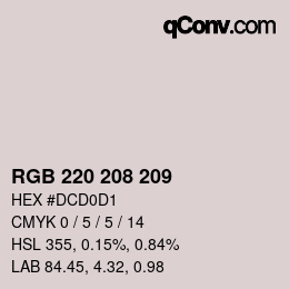 Color code: RGB 220 208 209 | qconv.com