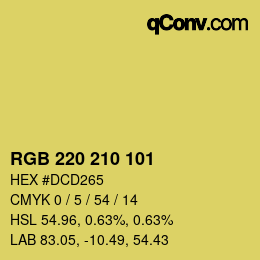 Color code: RGB 220 210 101 | qconv.com