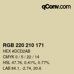 Código de color: RGB 220 210 171 | qconv.com