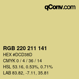 Color code: RGB 220 211 141 | qconv.com