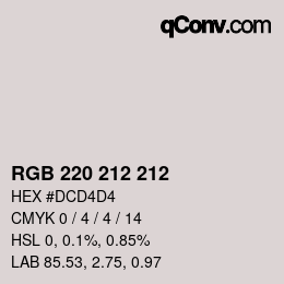 Código de color: RGB 220 212 212 | qconv.com