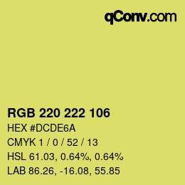 Color code: RGB 220 222 106 | qconv.com
