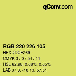 Color code: RGB 220 226 105 | qconv.com