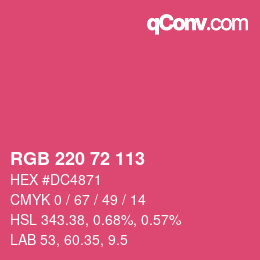 Color code: RGB 220 72 113 | qconv.com