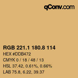 Color code: RGB 221.1 180.8 114 | qconv.com