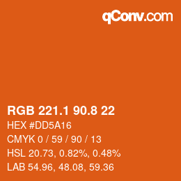 Color code: RGB 221.1 90.8 22 | qconv.com