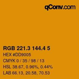 カラーコード: RGB 221.3 144.4 5 | qconv.com