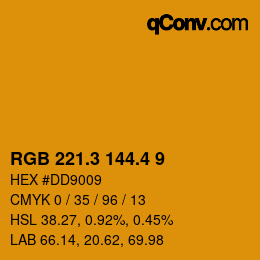 カラーコード: RGB 221.3 144.4 9 | qconv.com