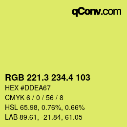 カラーコード: RGB 221.3 234.4 103 | qconv.com