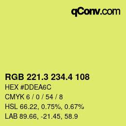 カラーコード: RGB 221.3 234.4 108 | qconv.com