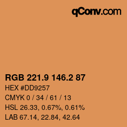 Color code: RGB 221.9 146.2 87 | qconv.com