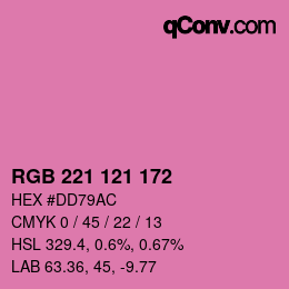 颜色代码: RGB 221 121 172 | qconv.com