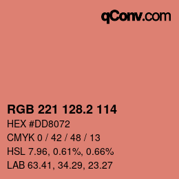 Color code: RGB 221 128.2 114 | qconv.com