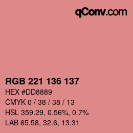 Color code: RGB 221 136 137 | qconv.com