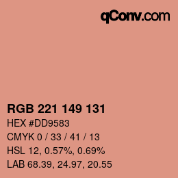 Farbcode: RGB 221 149 131 | qconv.com
