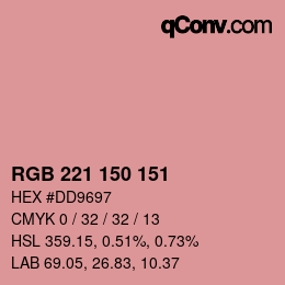 Farbcode: RGB 221 150 151 | qconv.com