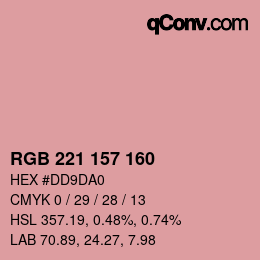 Farbcode: RGB 221 157 160 | qconv.com