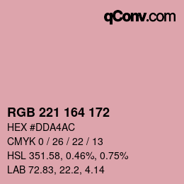 Color code: RGB 221 164 172 | qconv.com