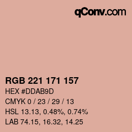 Farbcode: RGB 221 171 157 | qconv.com