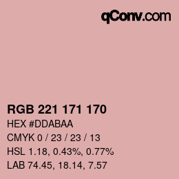 カラーコード: RGB 221 171 170 | qconv.com