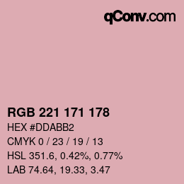 Color code: RGB 221 171 178 | qconv.com