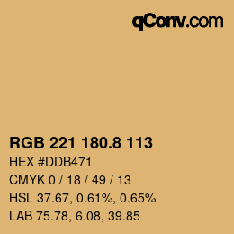 Color code: RGB 221 180.8 113 | qconv.com