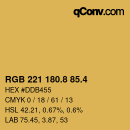 カラーコード: RGB 221 180.8 85.4 | qconv.com