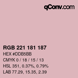 Color code: RGB 221 181 187 | qconv.com