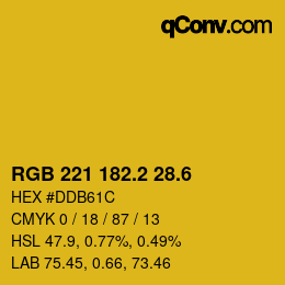 カラーコード: RGB 221 182.2 28.6 | qconv.com