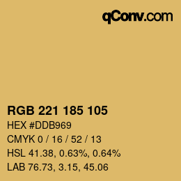 Color code: RGB 221 185 105 | qconv.com