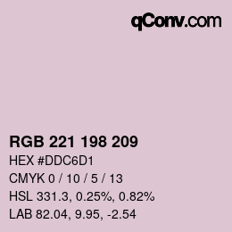 Farbcode: RGB 221 198 209 | qconv.com