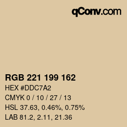Farbcode: RGB 221 199 162 | qconv.com