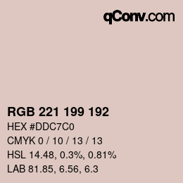 Farbcode: RGB 221 199 192 | qconv.com