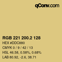 カラーコード: RGB 221 200.2 128 | qconv.com