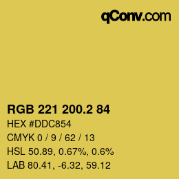 カラーコード: RGB 221 200.2 84 | qconv.com