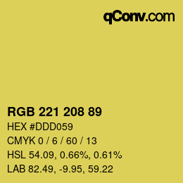 Color code: RGB 221 208 89 | qconv.com