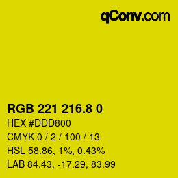 カラーコード: RGB 221 216.8 0 | qconv.com
