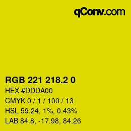 カラーコード: RGB 221 218.2 0 | qconv.com
