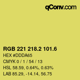 カラーコード: RGB 221 218.2 101.6 | qconv.com