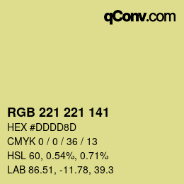 Color code: RGB 221 221 141 | qconv.com